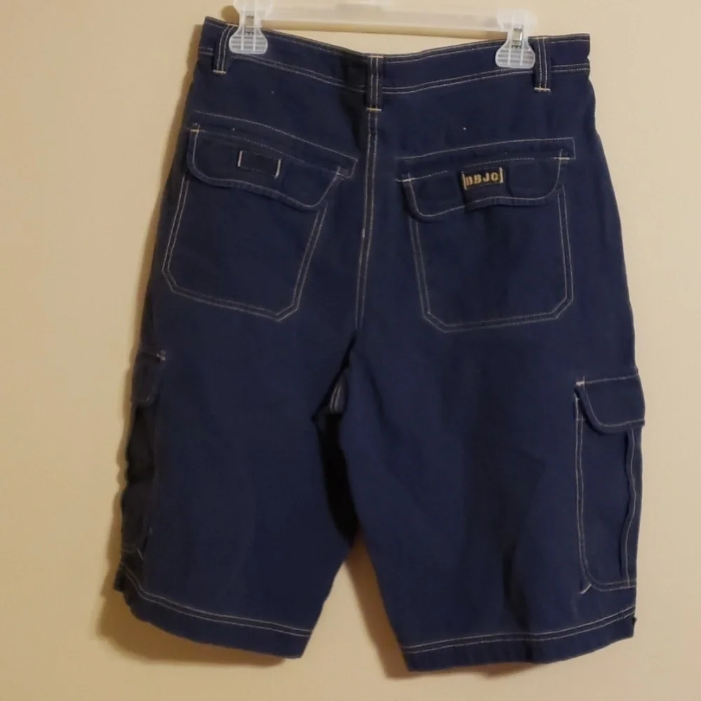 Bugle boy Jean company cargo shorts dark navy blue